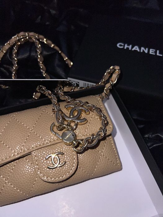 Мини чанта chanel beige