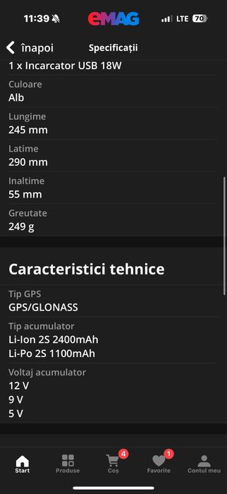 Dronă DJI Mavic Mini 249g