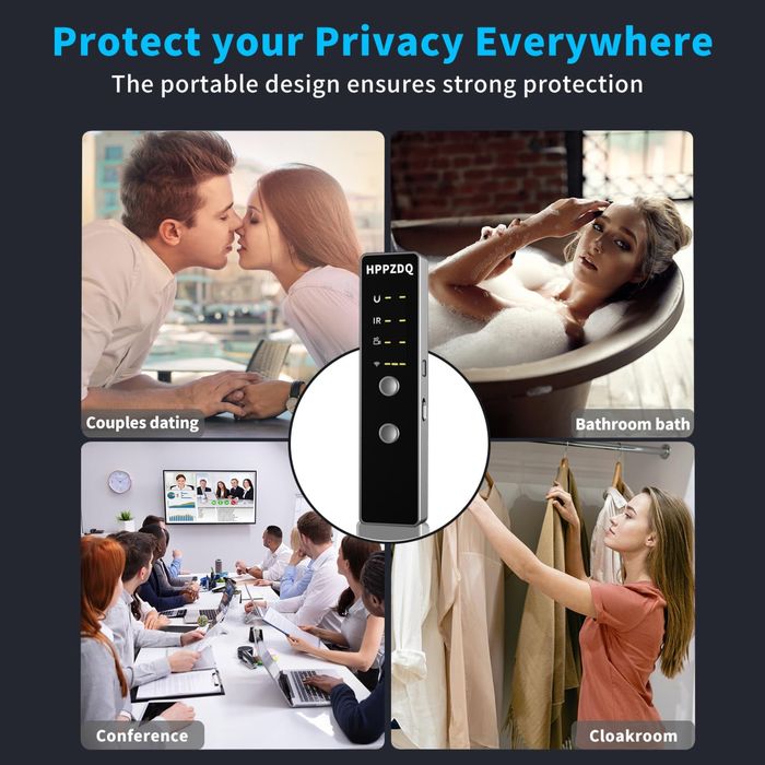 HPPZDQ 4-в-1 Детектор за скрити камери, GSM/RF/GPS тракери/подслушване