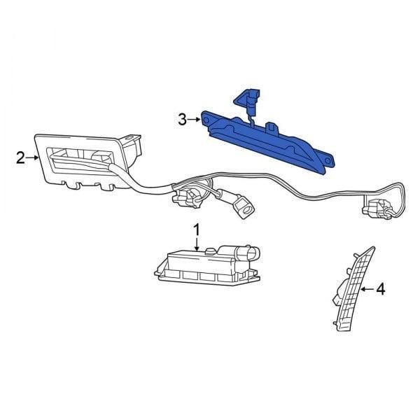 Stop frana suplimentar Chrysler Pacifica, 04.2020-, montare spate, LED; Omologare: SAE, OE, 00K68228795AB; 68228795AA; 68228795AB