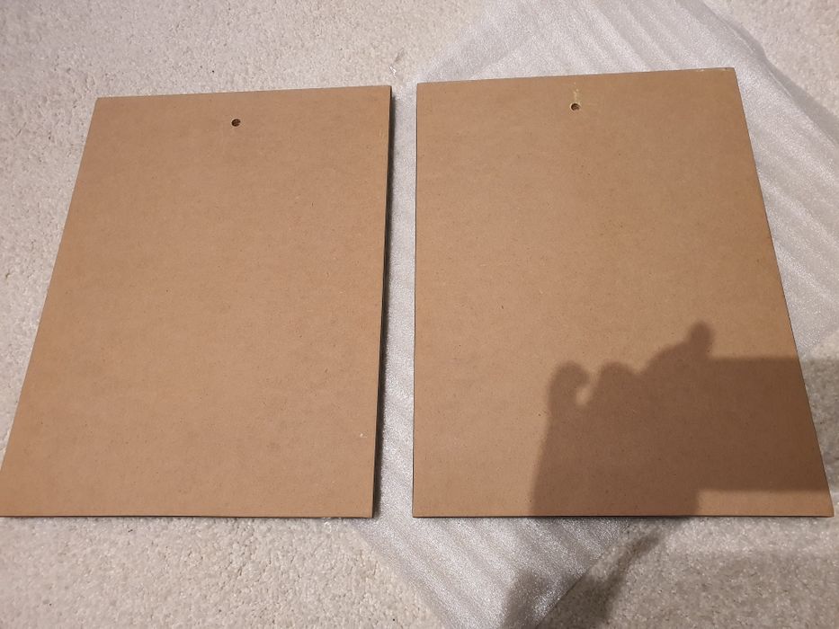 Set 2 tablouri din lemn pictat manual