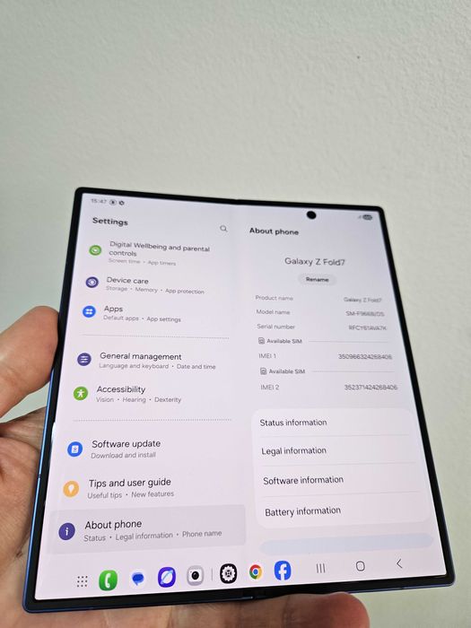Samsung Galaxy Z fold 7, 256 Gb, 512 Gb, 1 ciclu bateria, Garantie.