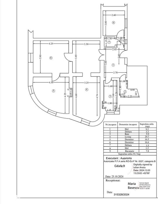 Apartament la casa, centru
