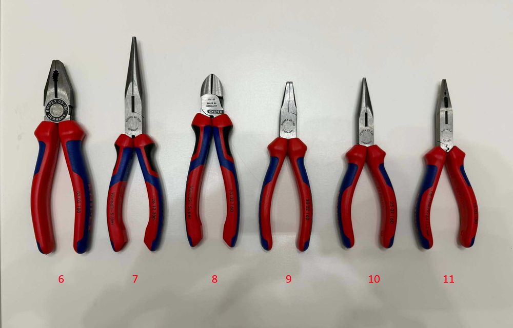 Различни модели клещи KNIPEX