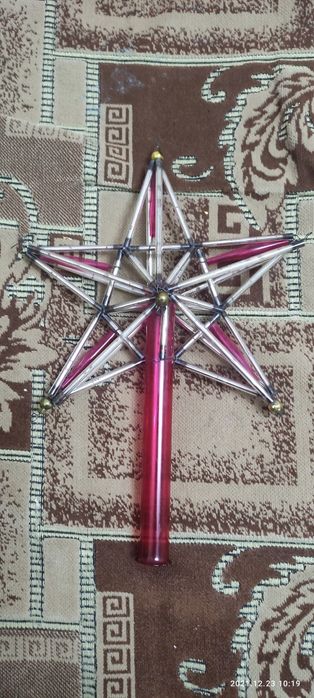 Ёлочная звезда стеклянная