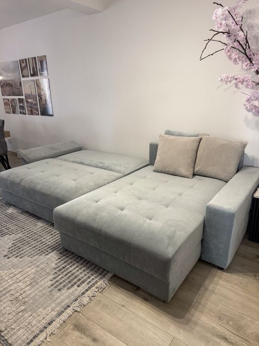 Coltar extensibil 305 cm, 2 lazi de depozitare spatioase