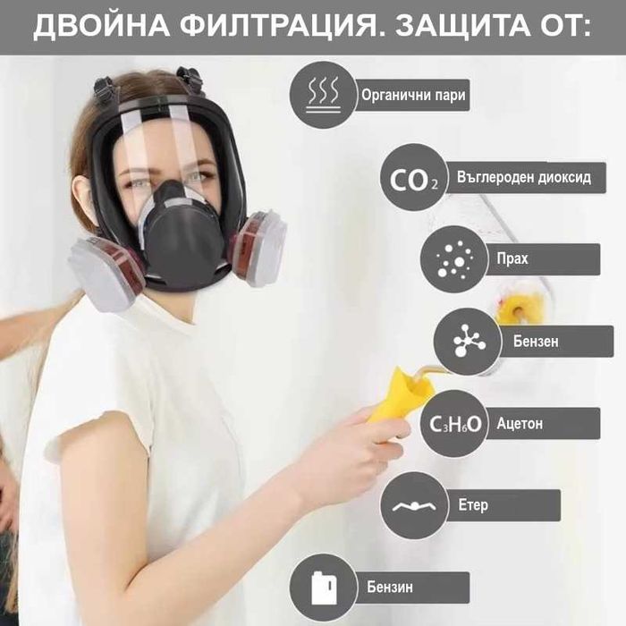Респираторна предпазна маска 6800 с филтри
