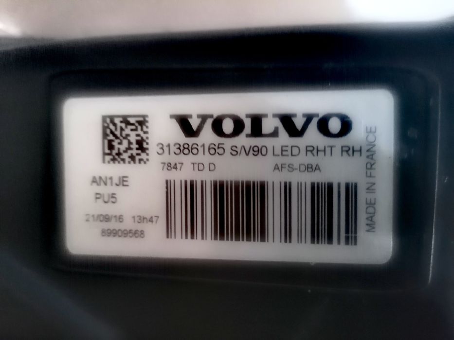 Фар Фарове за VOLVO S90 V90 / ВОЛВО В90 С90 Full LED ACTIVE HIGH BEAM