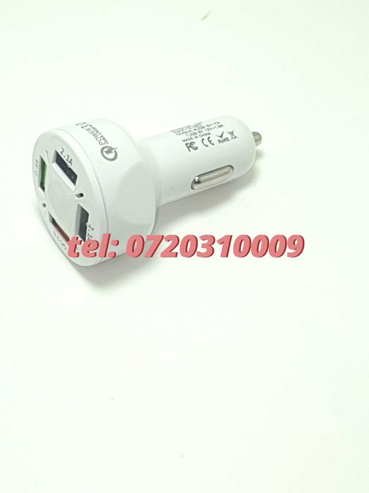 Incarcator Universal Masina Auto 4 Porturi Bricheta Usb Qc Fastcharge