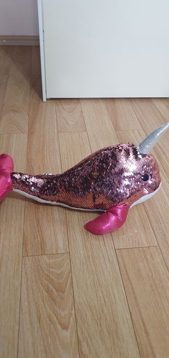 Balenă cu paiete reversibile, 37 cm