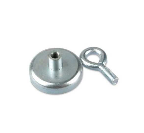 Magnet pescuit din neodim D42 mm carlig inelar - forta 40kg