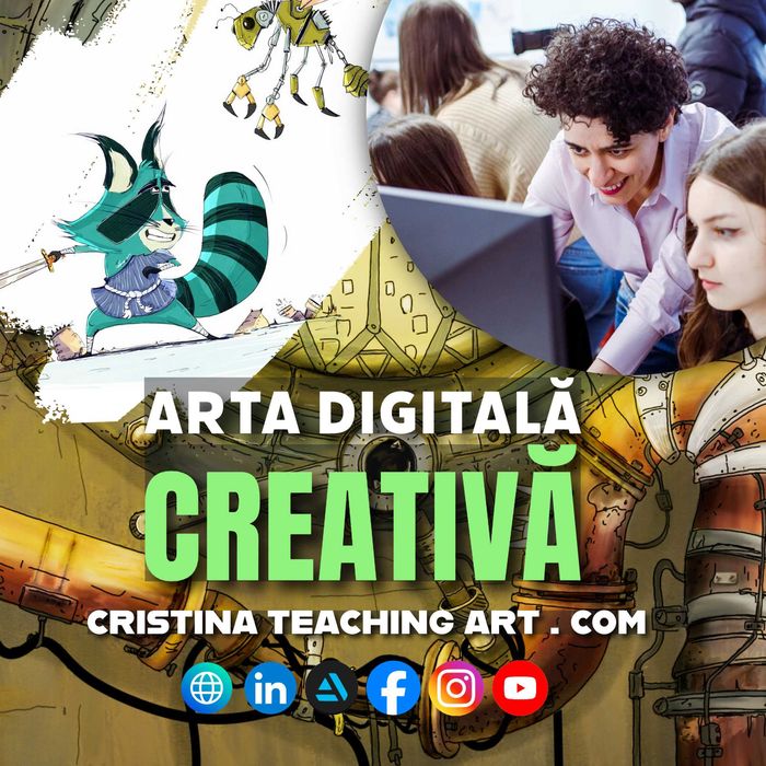 Cursuri Arta Digitala Creativa | Desen, Animație, Modelare, 2D si 3D | Online Personalizat