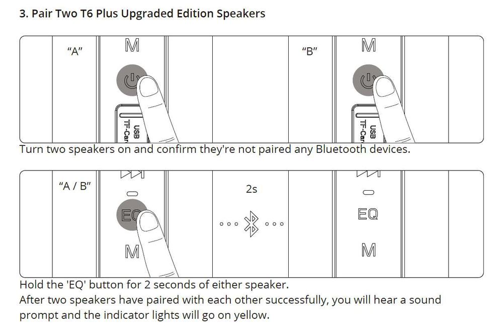 2 boxe portabile TRONSMART T6 Plus Upgraded ca noi 40W per boxă, negre