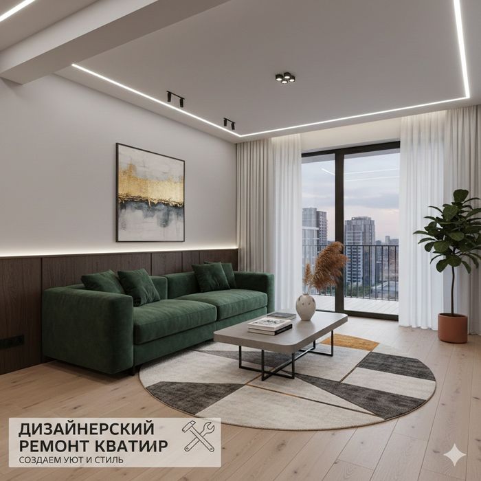 Дизайнерский ремонт под ключ: Ваше идеальное пространство без компроми