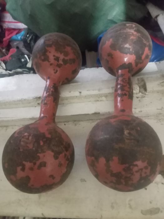 Гантели по 5 килограмм и по 12 кг