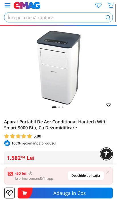 Aparat Aer Conditionat • NOU • Portabil • A/c mobil