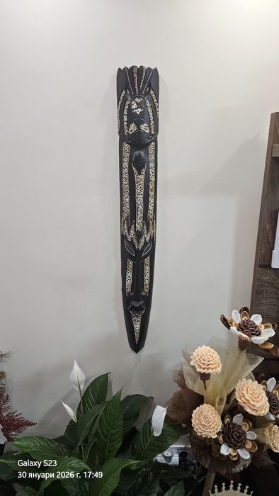 Дървени африкански маски за стена – 50 см и 100 см