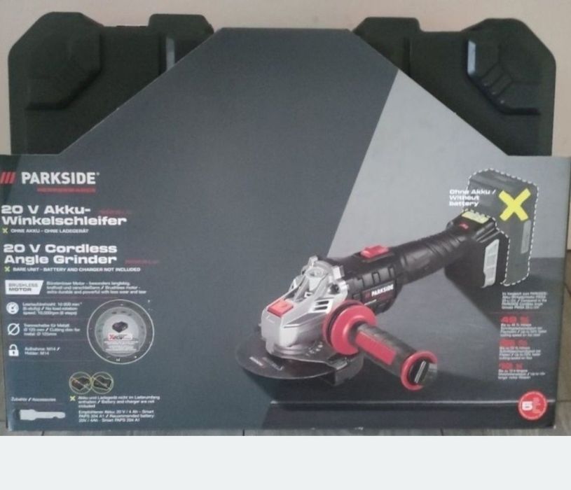 Flex polizor unghiular parkside performance brushless 20V pe baterie acumulator 125mm