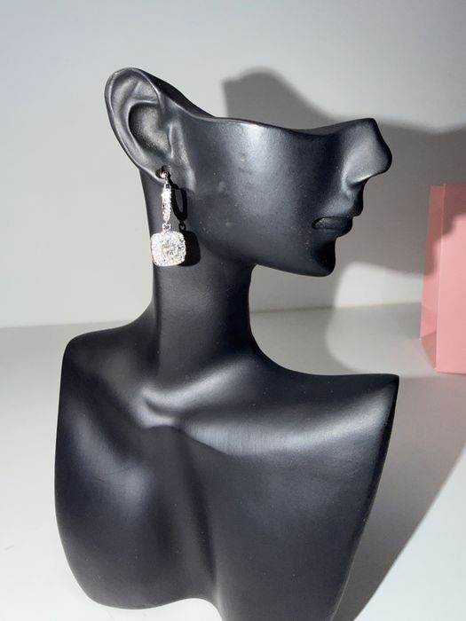 Серебро Муассаниты серьги, подвеска, кольцо