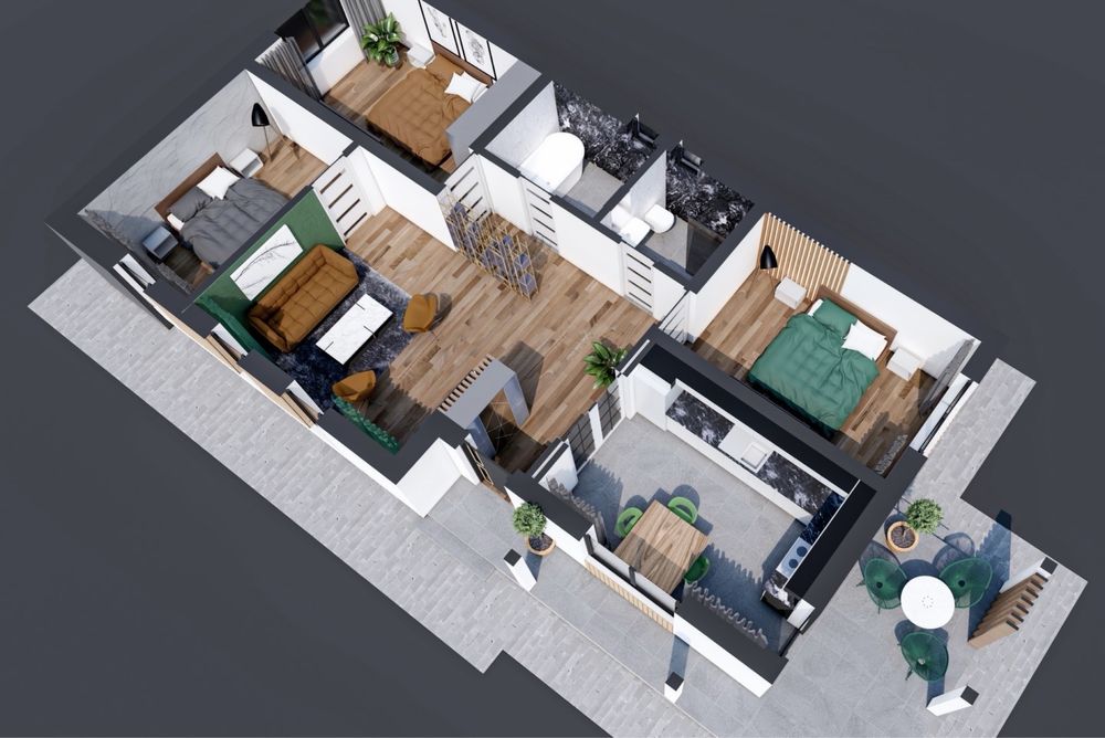 Alegria Home/Case mediteraneene/Proiect nou/Miroslava/Vorovesti/4c/2bai/teren 432 mp