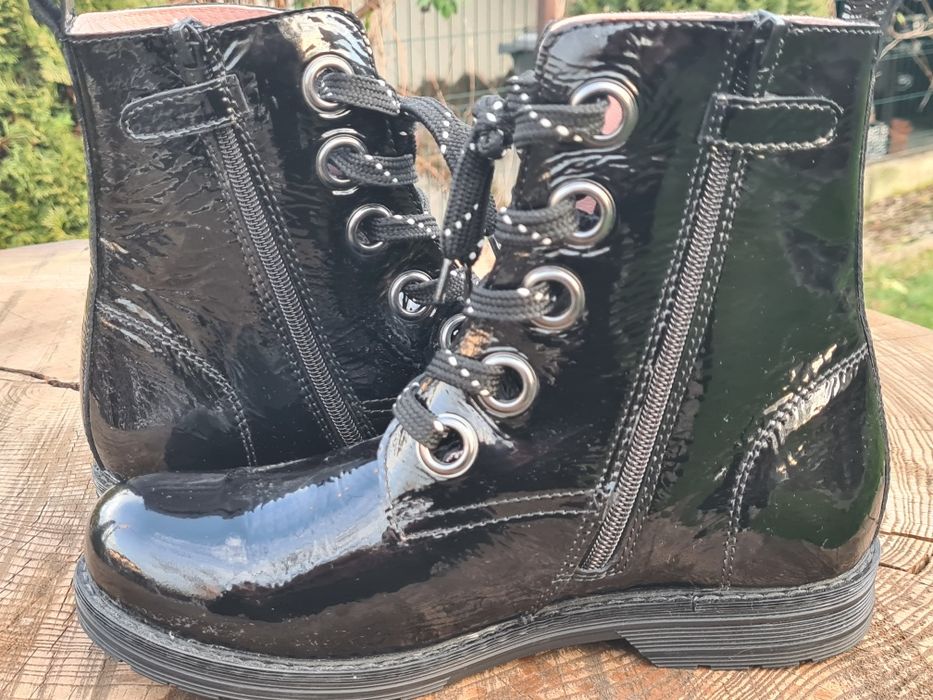 Botine Sergio Bardi noi, din piele lacuita