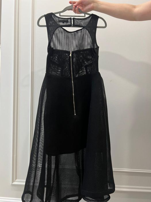 Платье в сетку черное