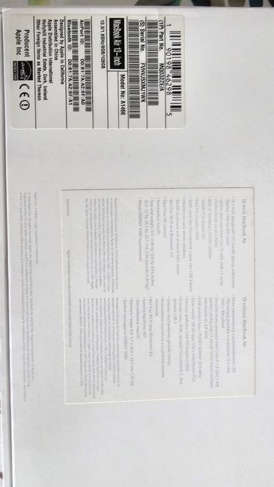 Лаптоп MacBook Air модел А1466