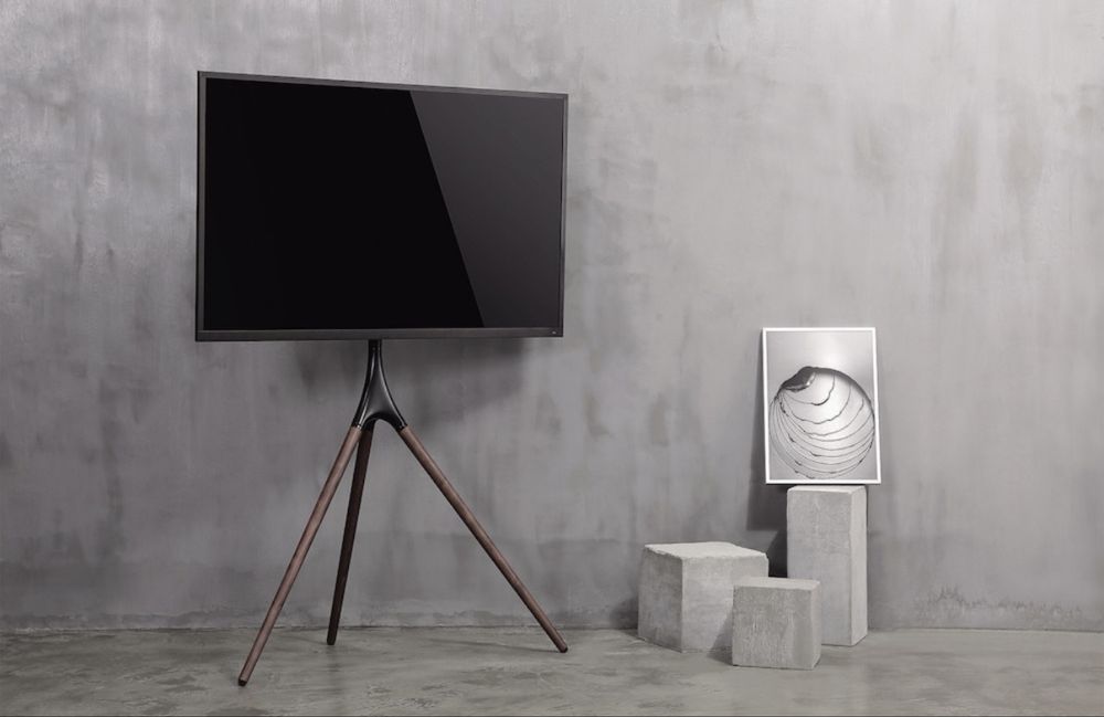 Suport TV podea A+ SPL46F, 45"-65" (114cm-164cm), Negru-Maro