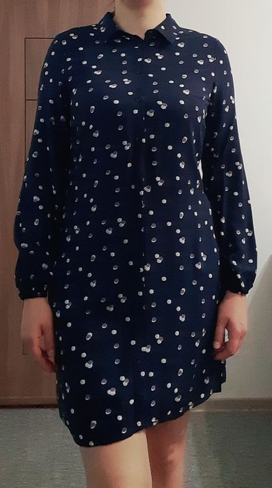 Rochie tip camasa cu nasturi și mâneci lungi