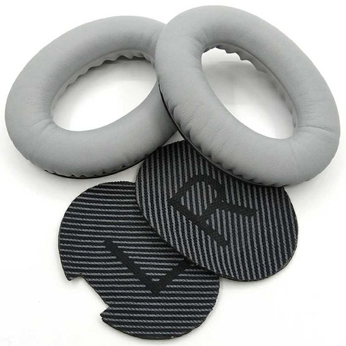 Set 2 bureti pentru casti Bose QuietComfort 25, 15 / QC25 / QC15 / QC2 / AE2 / AE2i / AE2w, SoundTrue 1/2, SoundLink 1/2, Over-Ear - Spuma cu memorie