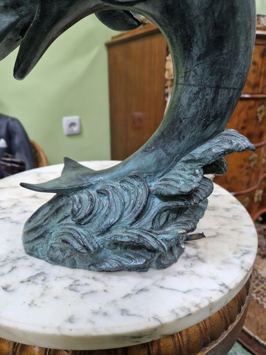 Топ - Страхотна антикварна френска бронзова фигура- Чешма шадраван