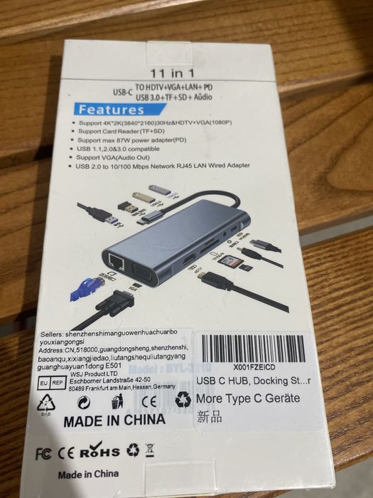 Statie andocare / Hub USB-C 11-in-1 Adaptor la HDMI 4K