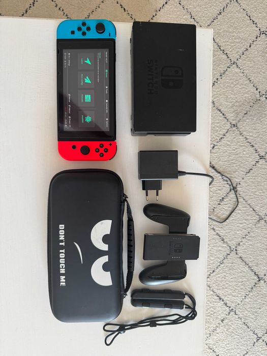 Nintendo Switch v2 Modat Chip - Card 128 GB - Pachet Complet