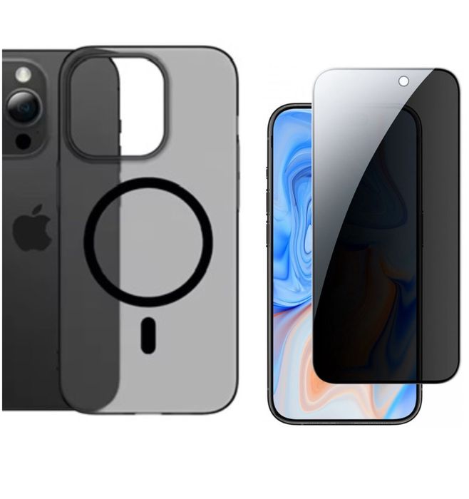 Iphone 13/14/15/16/PRO/MAX Husa Hard Slim + Folie Sticla Full Space