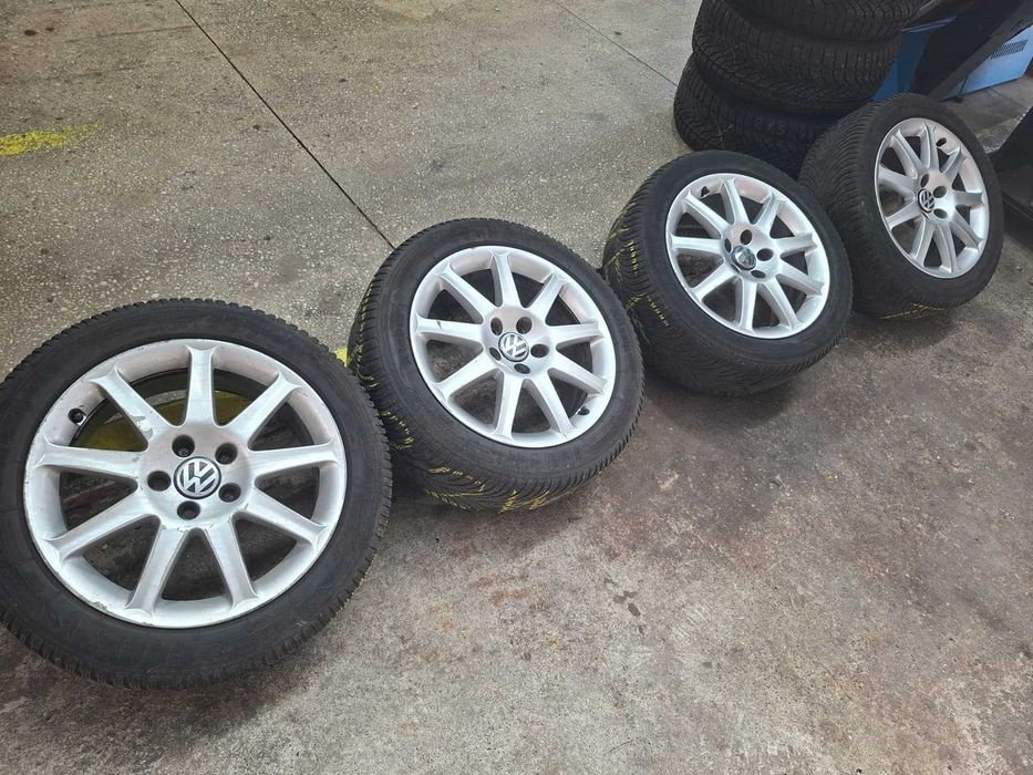 Set Jante aliaj originale VW/Audi R17 +anvelope iarna Kleber 235/45 R17 94H