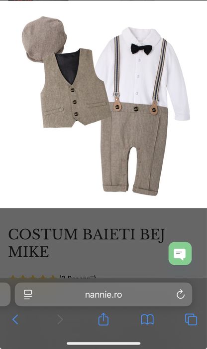 Vand costum botez Nannie nou cu eticheta