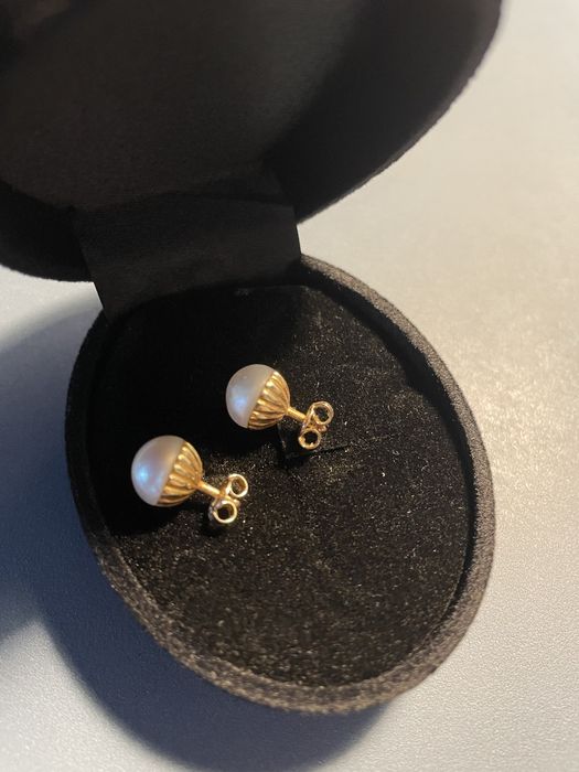 Cercei aur 14k si perla