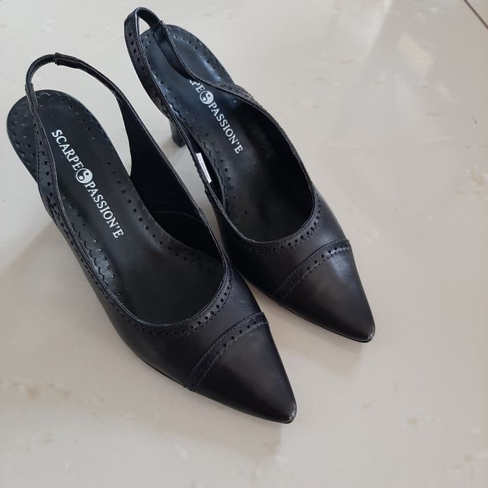 Pantofi dama decupați la spate, piele naturala, noi, eleganti