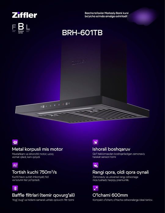Вытяжка Ziffler 60tali