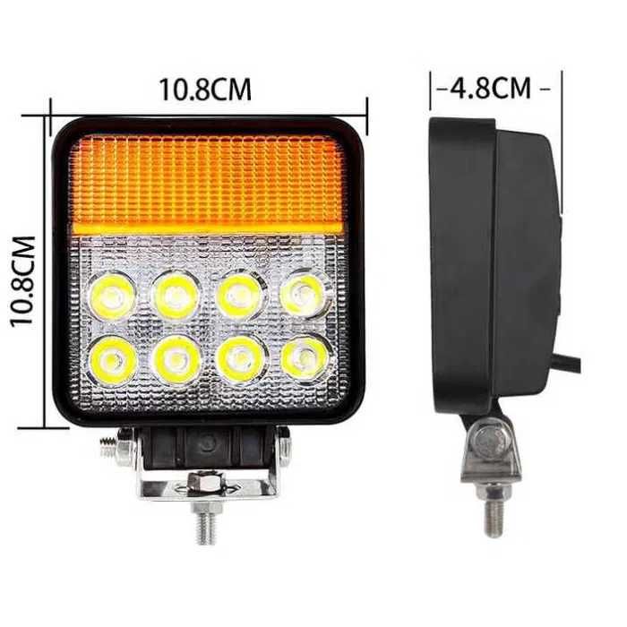 Диоден халоген LED светлини габарит, жълта 12/24V 48W