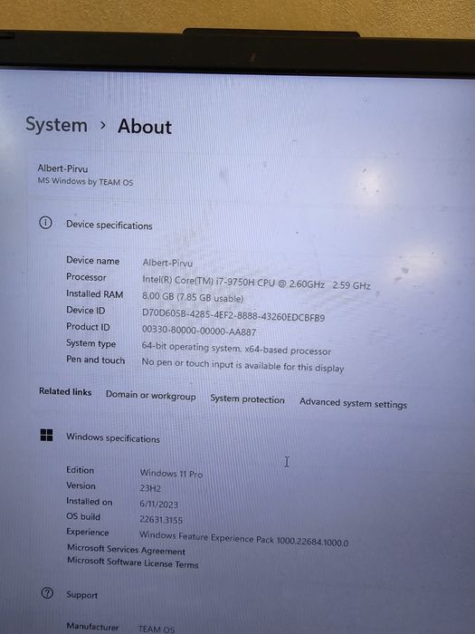 Asus Rog Strix G731G Amanet BKG
