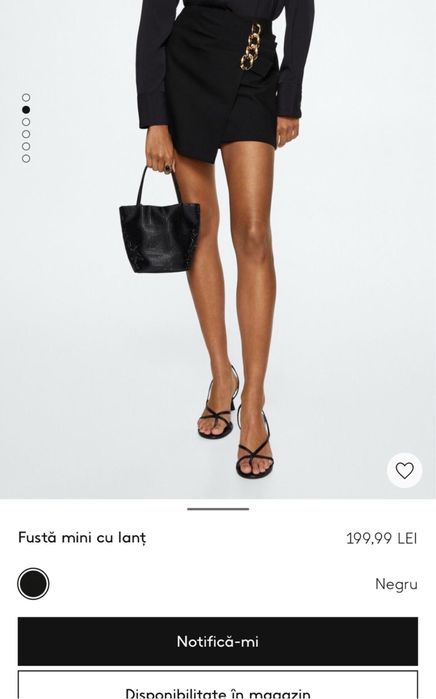 Fusta neagra mini XS