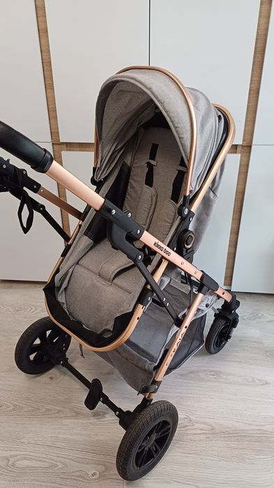 Детска количка Kika Boo - Kaia, 3 в 1, Light Grey