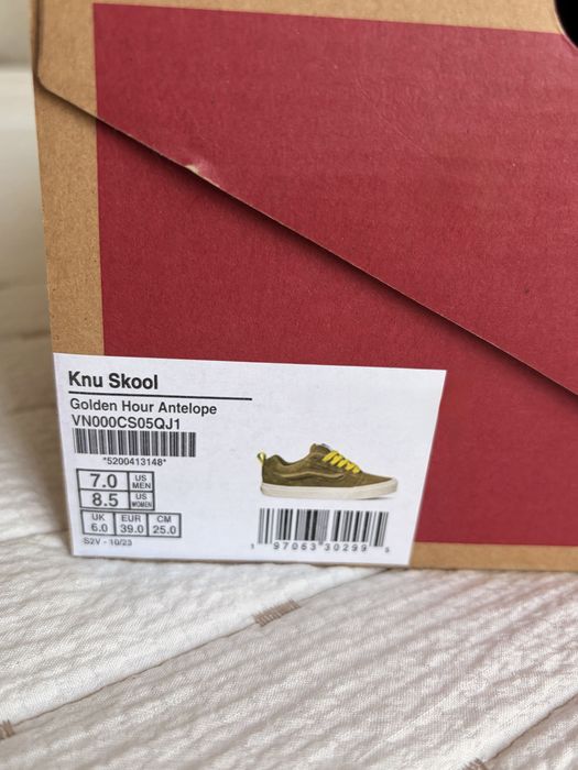 Кеды Vans knu skool оливковые