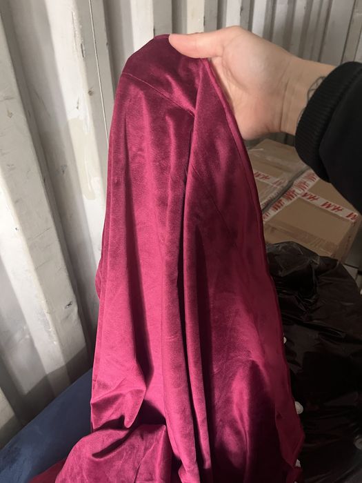 Шторы бордовые велюровые