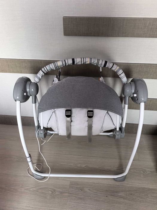 Електрическа люлка шезлонг Lionelo Ruben Grey Graphite