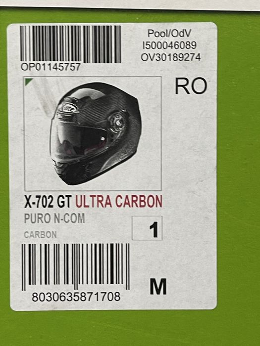 Cască moto X-Lite X-702 GT Ultra Carbon, mărimea M.