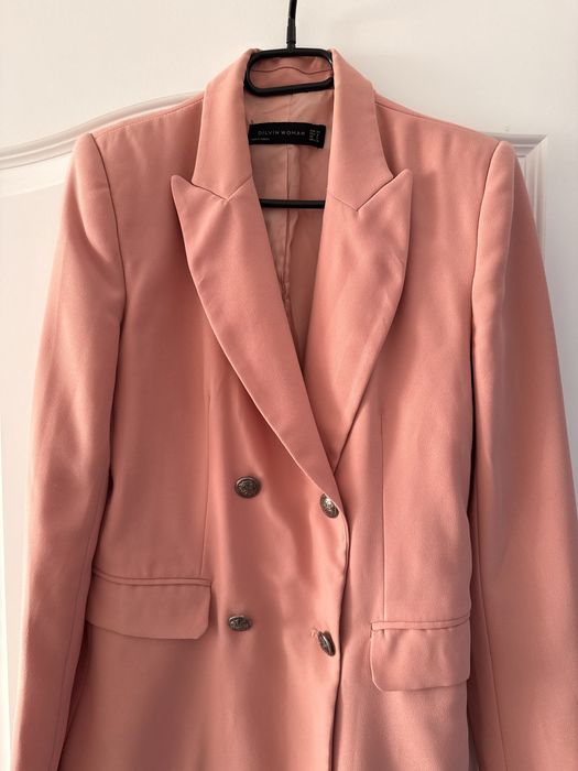 Rochie sacou roz pudra