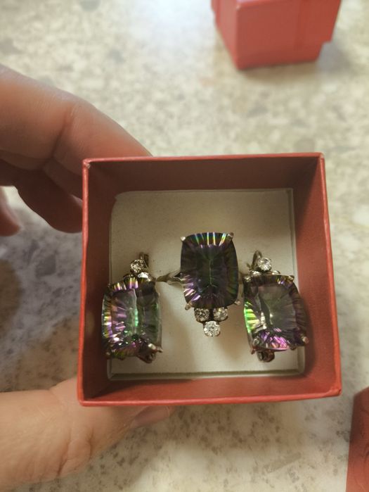 Серьги и кольцо 925