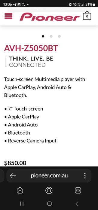 Pioneer z-5050   Pioneer AVH-Z5050BT